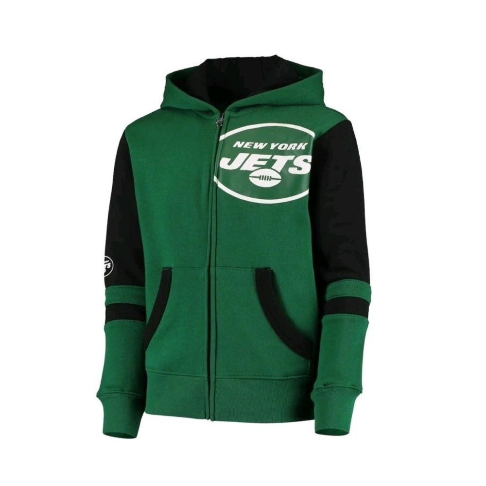Youth Medium 8-10 New York Jets Stadium Full-Zip Hoodie Sweatshirt Football Logo